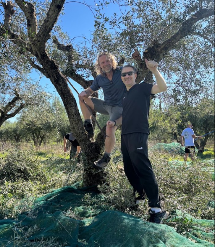 Martijn in the olive trees
